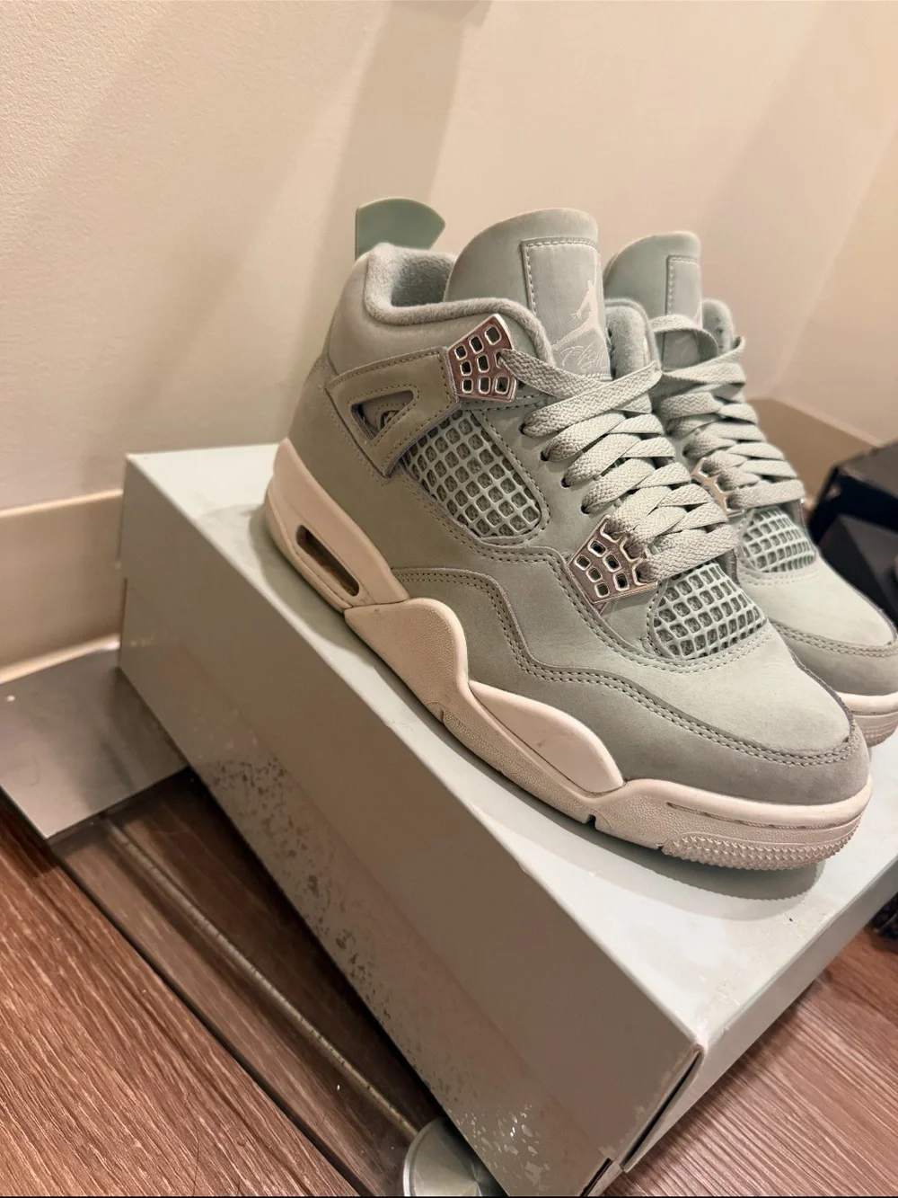 Jordan Suede Sneakers in Pale Mint Green